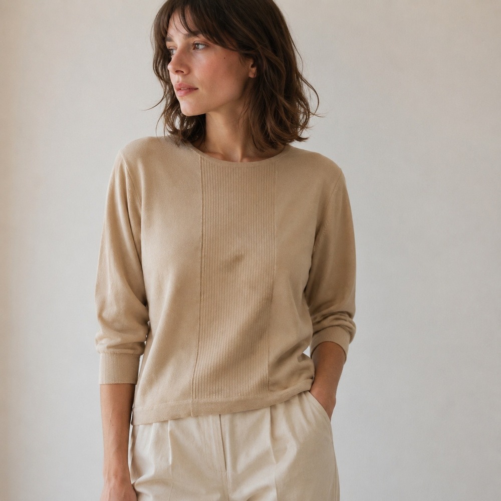 Vintage Burberrys Women Sweater Medium Beige Cashmere Pringle‎ Old Money
